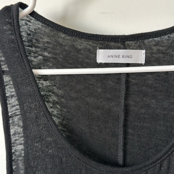 Anine Bing Black Linen Tank - Picture 2 of 4